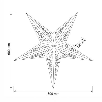 BRILAGI - LED Vánoční dekorace LED/2xAA 60 cm hvězda