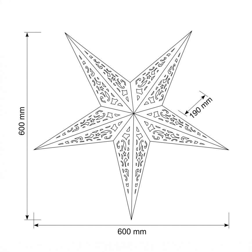 BRILAGI - LED Vánoční dekorace LED/2xAA 60 cm hvězda