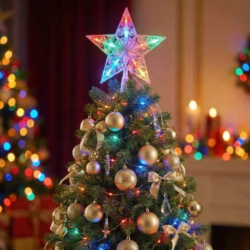 BRILAGI - LED Vánoční dekorace LED/3xAA 21 cm hvězda multicolor