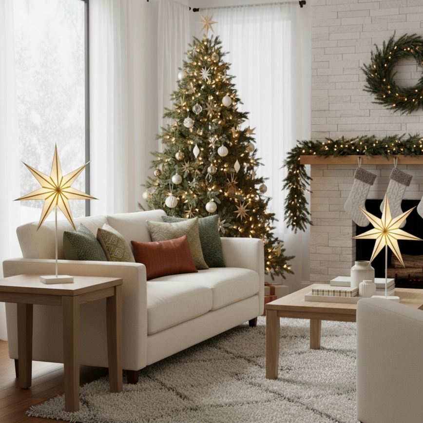 Brilagi - LED Vánoční dekorace LED/3xAA 66x40 cm hvězda