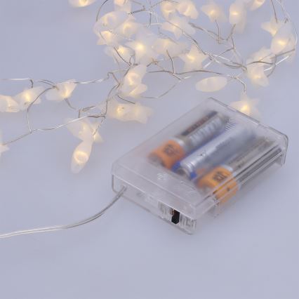 Brilagi - LED Vánoční řetěz 40xLED/3xAA 1,8m teplá bílá hvězdy