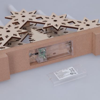 BRILAGI - LED Vánoční svícen 5xLED/2xAA béžová