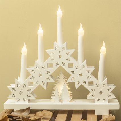 Brilagi - LED Vánoční svícen 5xLED/2xAA