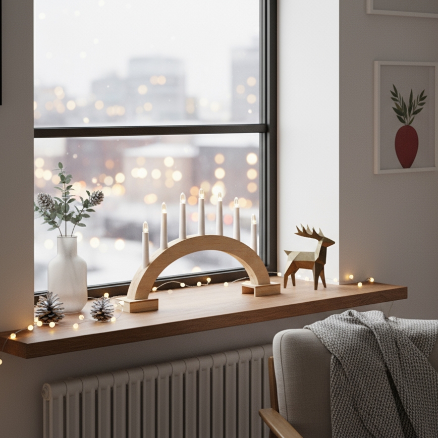 Brilagi - LED Vánoční svícen 7xLED/2xAA 28x45 cm