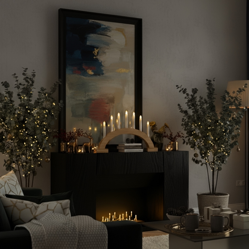 Brilagi - LED Vánoční svícen 7xLED/2xAA 28x45 cm