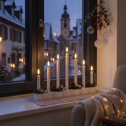 BRILAGI - LED Vánoční svícen 7xLED/2xAA bílá
