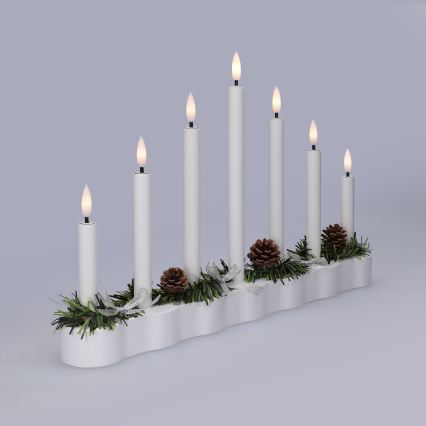 BRILAGI - LED Vánoční svícen 7xLED/2xAA bílá