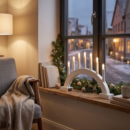 BRILAGI - LED Vánoční svícen 7xLED/2xAA bílá