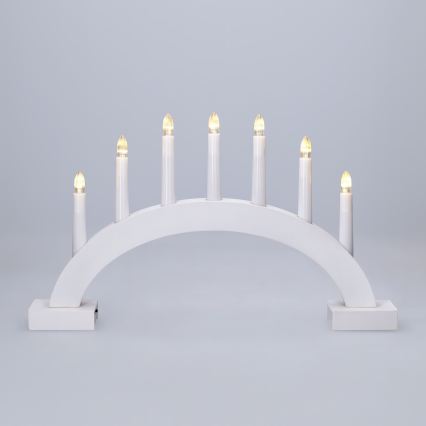 BRILAGI - LED Vánoční svícen 7xLED/2xAA bílá