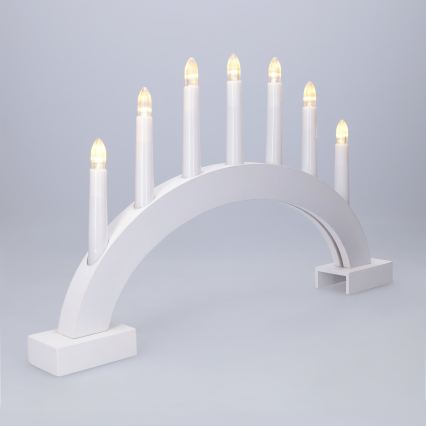 BRILAGI - LED Vánoční svícen 7xLED/2xAA bílá