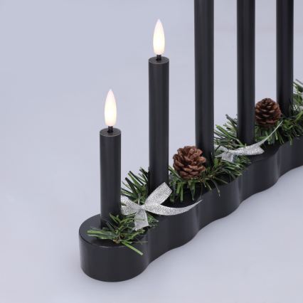 BRILAGI - LED Vánoční svícen 7xLED/2xAA černá