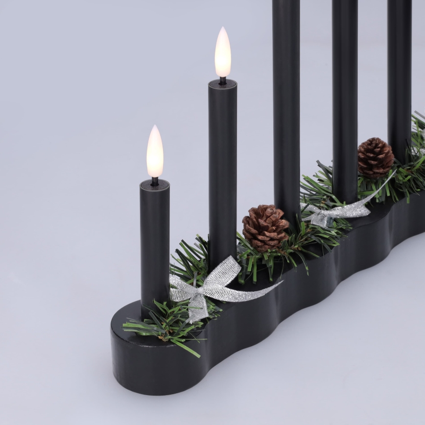 BRILAGI - LED Vánoční svícen 7xLED/2xAA černá