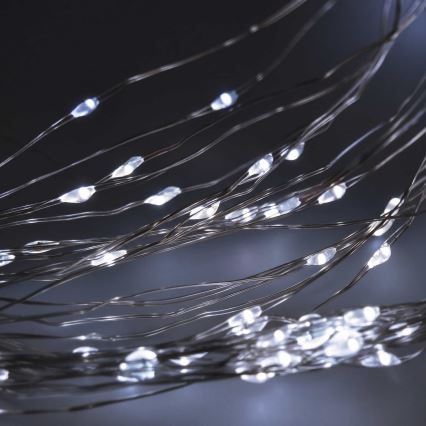 BRILAGI - LED Vánoční závěs 300xLED/8 funkcí/3xAA/USB 1,2m studená bílá