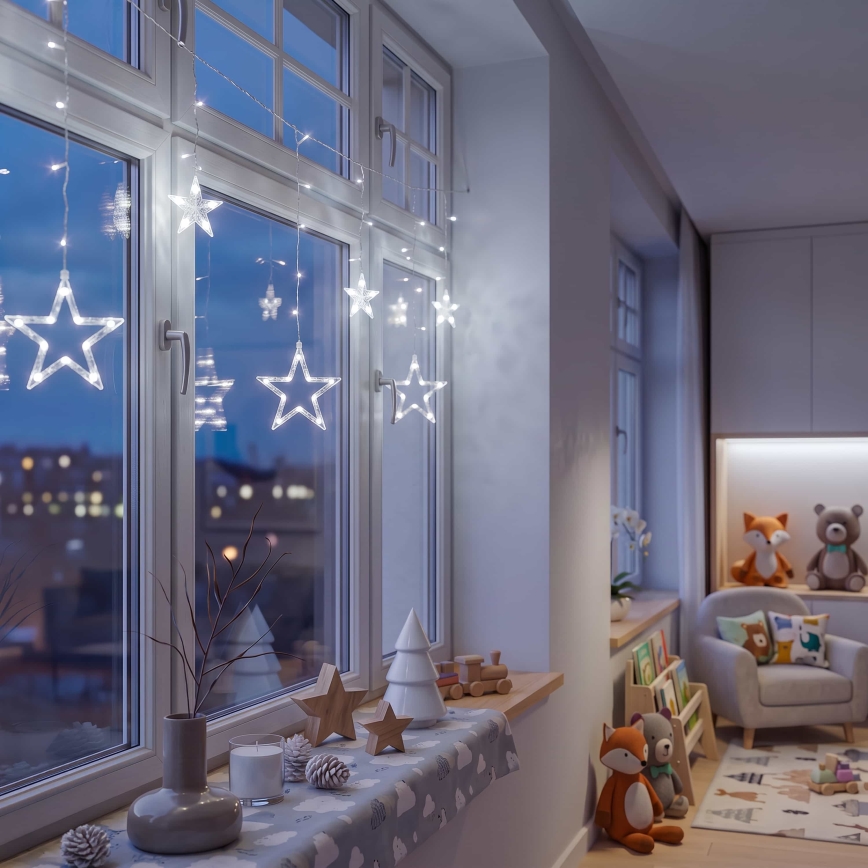 BRILAGI - LED Vánoční závěs 77xLED/3xAA/USB 1,8m studená bílá