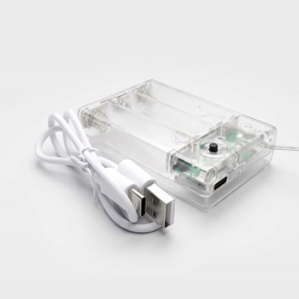 BRILAGI - LED Vánoční závěs 77xLED/3xAA/USB 1,8m studená bílá