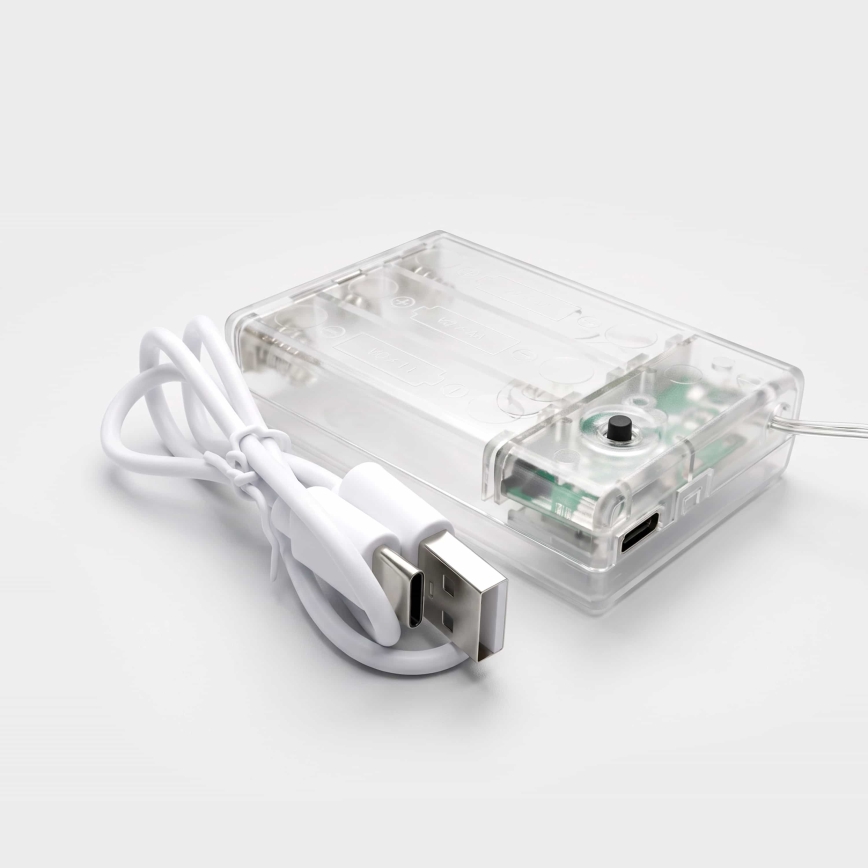 BRILAGI - LED Vánoční závěs 77xLED/3xAA/USB 1,8m studená bílá