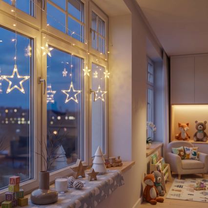 BRILAGI - LED Vánoční závěs 77xLED/3xAA/USB 1,8m teplá bílá