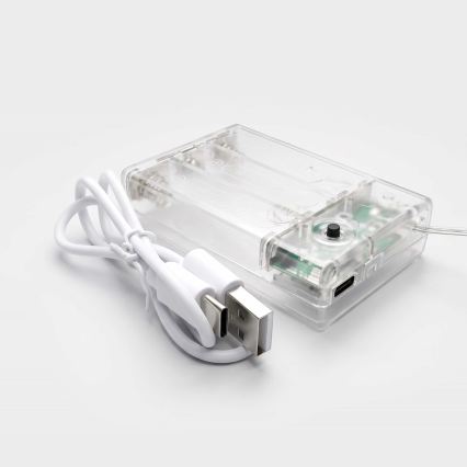 BRILAGI - LED Vánoční závěs 77xLED/3xAA/USB 1,8m teplá bílá