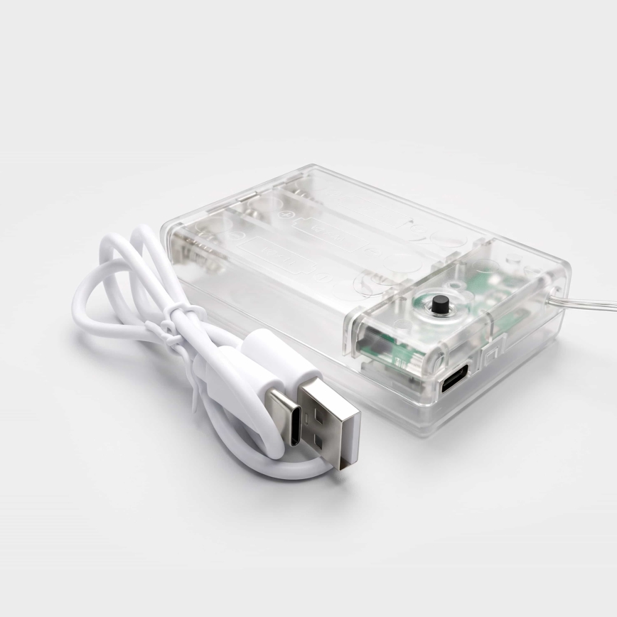 BRILAGI - LED Vánoční závěs 77xLED/3xAA/USB 1,8m teplá bílá