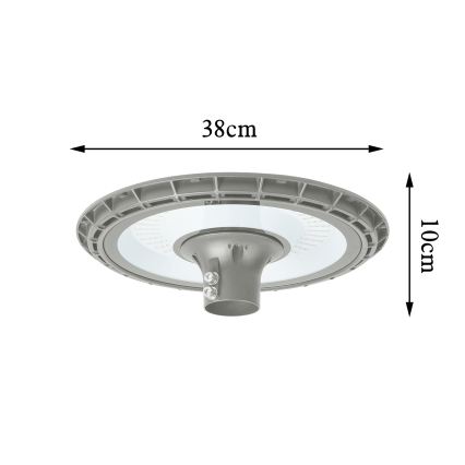 BRILAGI - LED Venkovní pouliční lampa se sloupem 3 m URBANSPARK LED/120W/230V šedá IP65