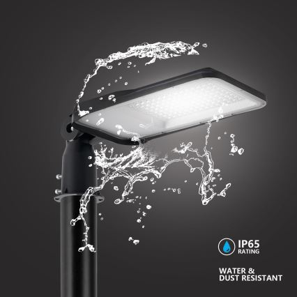 Brilagi - LED Venkovní pouliční lampa se sloupem a kloubem 3 m URBANLIGHT LED/100W/230V černá IP65