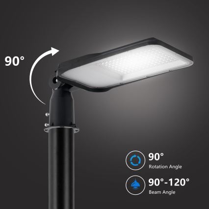 Brilagi - LED Venkovní pouliční lampa se sloupem a kloubem 3 m URBANLIGHT LED/100W/230V černá IP65