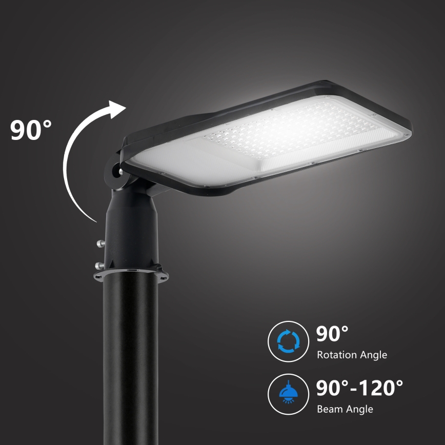 Brilagi - LED Venkovní pouliční lampa se sloupem a kloubem 3 m URBANLIGHT LED/100W/230V černá IP65
