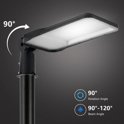 Brilagi - LED Venkovní pouliční lampa se sloupem a kloubem 3 m URBANLIGHT LED/200W/230V černá IP65