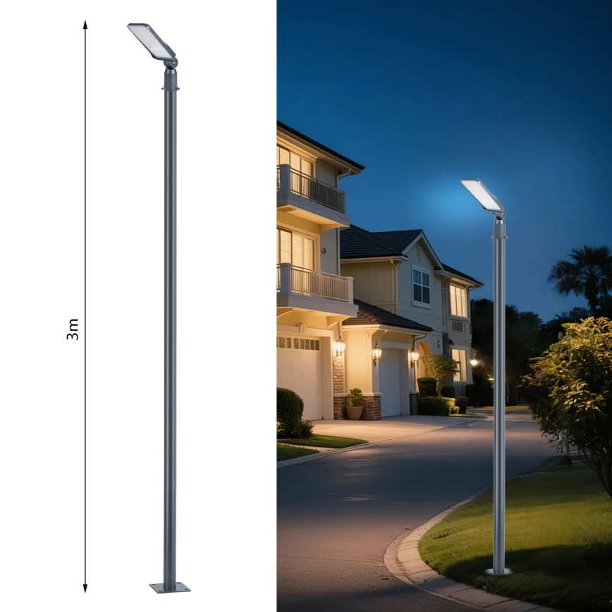 Brilagi - LED Venkovní pouliční lampa se sloupem a kloubem 3 m URBANLIGHT LED/50W/230V antracit IP65