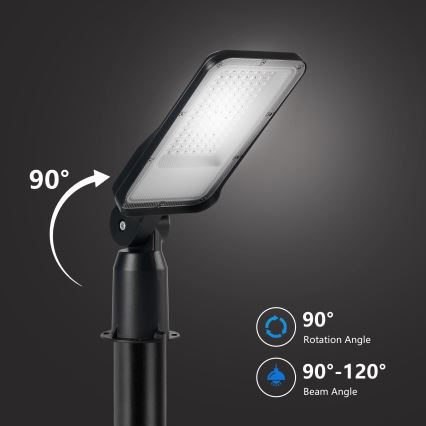 Brilagi - LED Venkovní pouliční lampa se sloupem a kloubem 3 m URBANLIGHT LED/50W/230V černá IP65