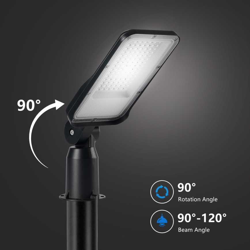 Brilagi - LED Venkovní pouliční lampa se sloupem a kloubem 3 m URBANLIGHT LED/50W/230V černá IP65
