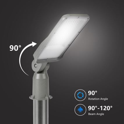 Brilagi - LED Venkovní pouliční lampa se sloupem a kloubem 3 m URBANLIGHT LED/50W/230V šedá IP65