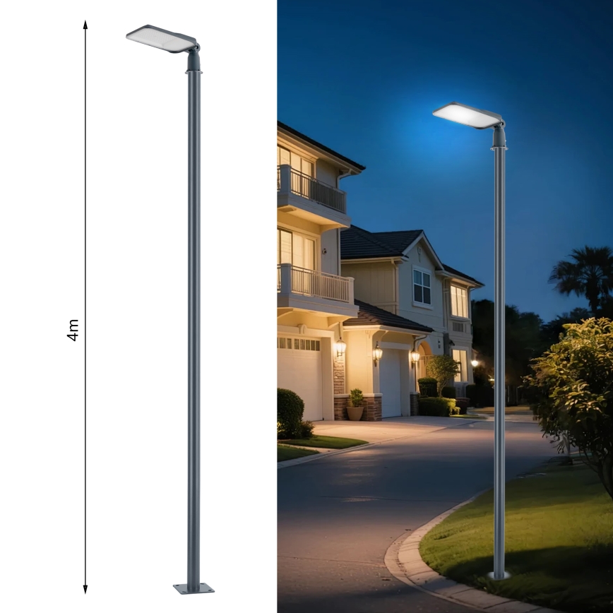 Brilagi - LED Venkovní pouliční lampa se sloupem a kloubem 4 m URBANLIGHT LED/100W/230V antracit IP65