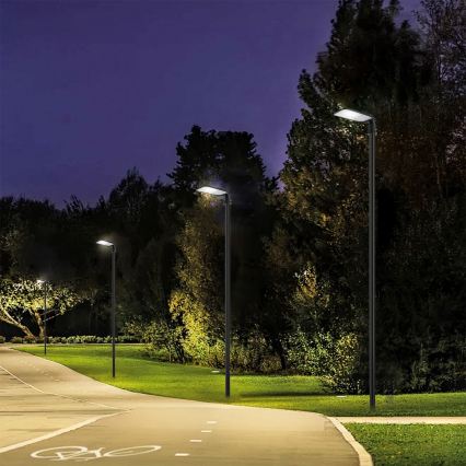 Brilagi - LED Venkovní pouliční lampa se sloupem a kloubem 4 m URBANLIGHT LED/100W/230V černá IP65