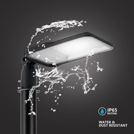 Brilagi - LED Venkovní pouliční lampa se sloupem a kloubem 4 m URBANLIGHT LED/100W/230V černá IP65