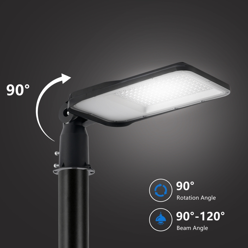 Brilagi - LED Venkovní pouliční lampa se sloupem a kloubem 4 m URBANLIGHT LED/100W/230V černá IP65