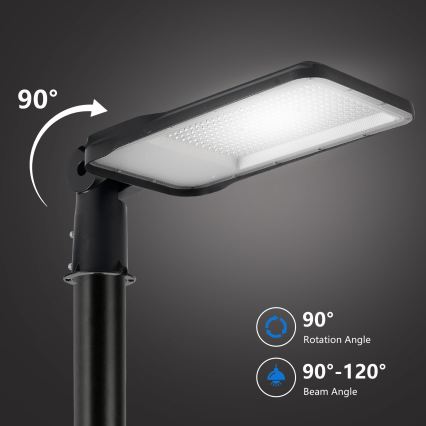 Brilagi - LED Venkovní pouliční lampa se sloupem a kloubem 5 m URBANLIGHT LED/200W/230V černá IP65