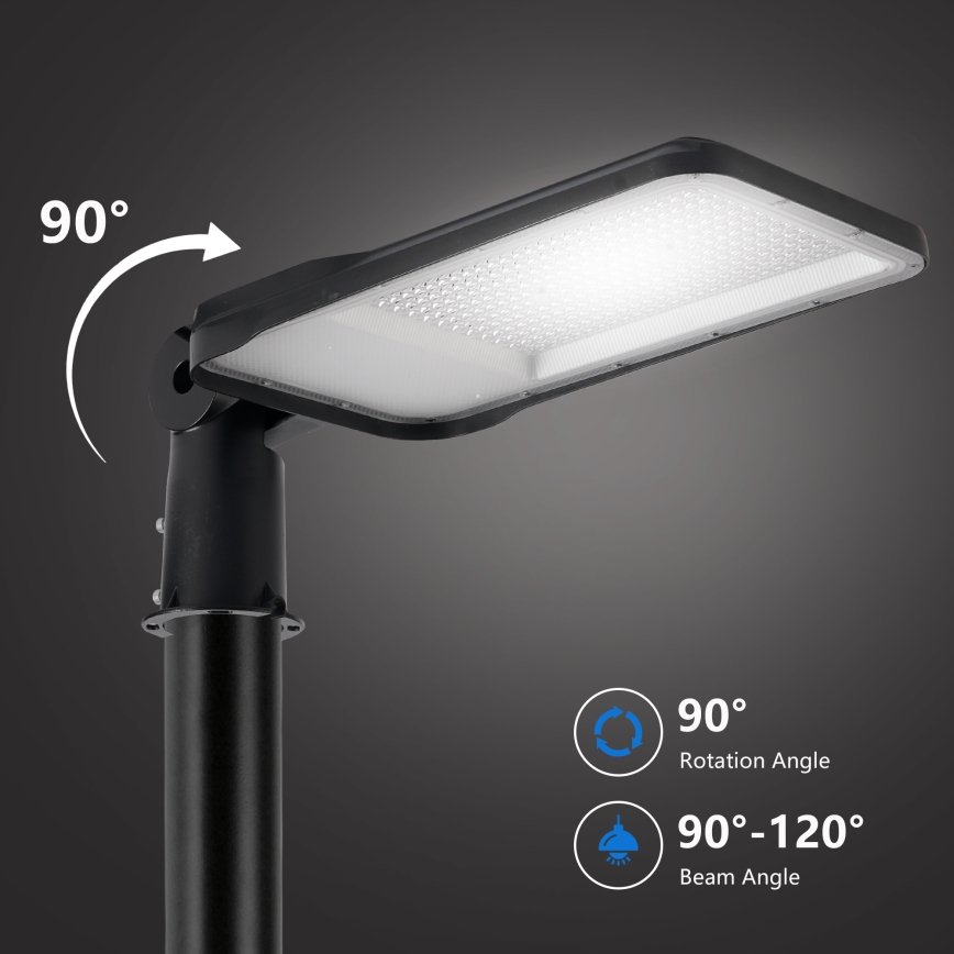 Brilagi - LED Venkovní pouliční lampa se sloupem a kloubem 5 m URBANLIGHT LED/200W/230V černá IP65