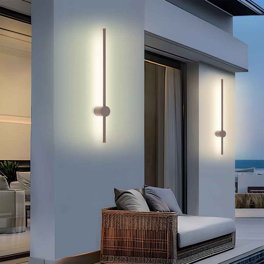 Brilagi - LED Venkovní nástěnné svítidlo AURA LED/12W/230V 3000K IP54 65 cm hnědá CRI 90