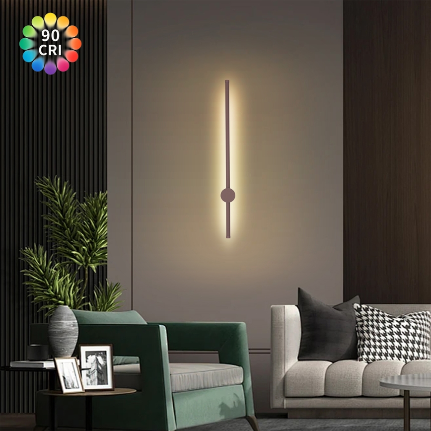 Brilagi - LED Venkovní nástěnné svítidlo AURA LED/12W/230V 3000K IP54 65 cm hnědá CRI 90