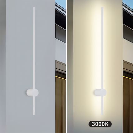 Brilagi - LED Venkovní nástěnné svítidlo AURA LED/20W/230V 3000K IP54 97 cm bílá CRI 90