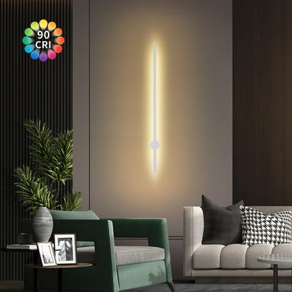 Brilagi - LED Venkovní nástěnné svítidlo AURA LED/20W/230V 3000K IP54 97 cm bílá CRI 90