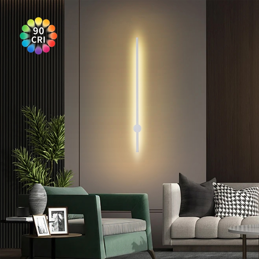 Brilagi - LED Venkovní nástěnné svítidlo AURA LED/20W/230V 3000K IP54 97 cm bílá CRI 90