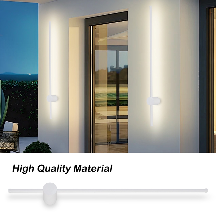Brilagi - LED Venkovní nástěnné svítidlo AURA LED/20W/230V 3000K IP54 97 cm bílá CRI 90