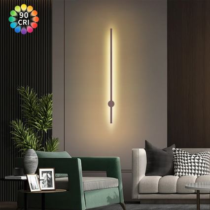 Brilagi - LED Venkovní nástěnné svítidlo AURA LED/20W/230V 3000K IP54 97 cm hnědá CRI 90
