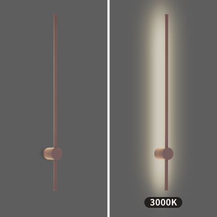Brilagi - LED Venkovní nástěnné svítidlo AURA LED/20W/230V 3000K IP54 97 cm hnědá CRI 90