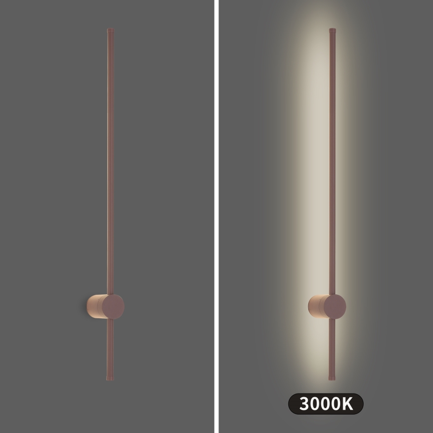 Brilagi - LED Venkovní nástěnné svítidlo AURA LED/20W/230V 3000K IP54 97 cm hnědá CRI 90