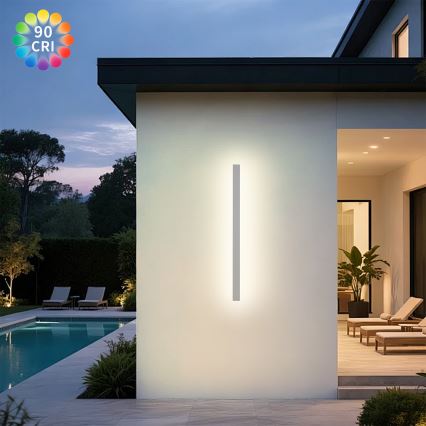 Brilagi - LED Venkovní nástěnné svítidlo LINEAR LED/22W/230V 3000K IP65 100 cm bílá CRI 90