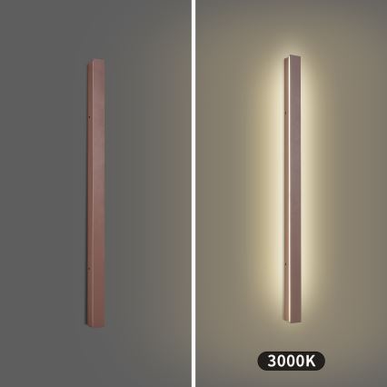 Brilagi - LED Venkovní nástěnné svítidlo LINEAR LED/22W/230V 3000K IP65 100 cm hnědá CRI 90