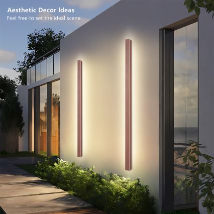 Brilagi - LED Venkovní nástěnné svítidlo LINEAR LED/32W/230V 3000K IP65 140 cm hnědá CRI 90